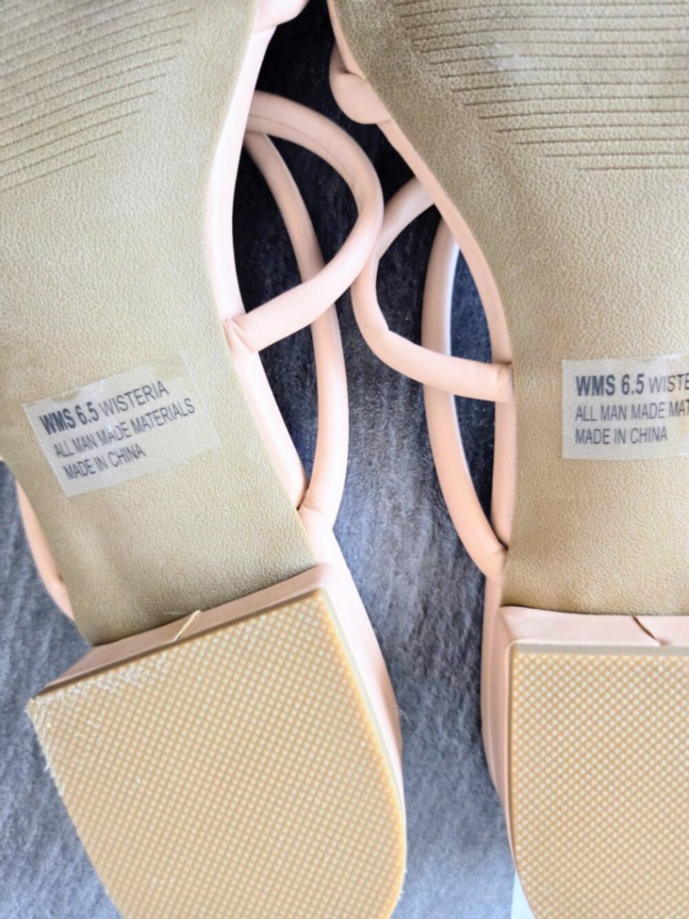 DV by Dolce Vita Blush Nude Wisteria Double Knotted Band Slide Sandals 6.5 - Picture 8 of 8